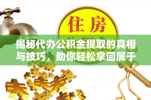 雾峰揭秘代办公积金提取的真相与技巧，助你轻松拿回属于你的钱