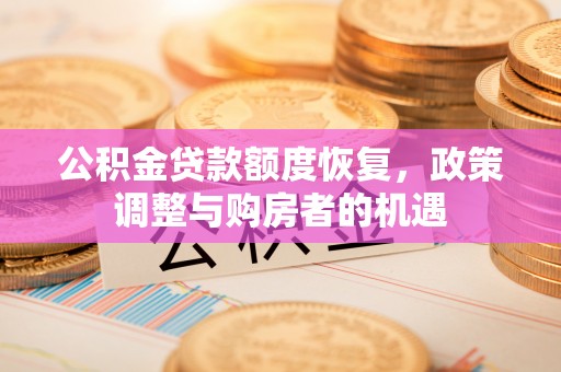 雾峰公积金贷款额度恢复，政策调整与购房者的机遇