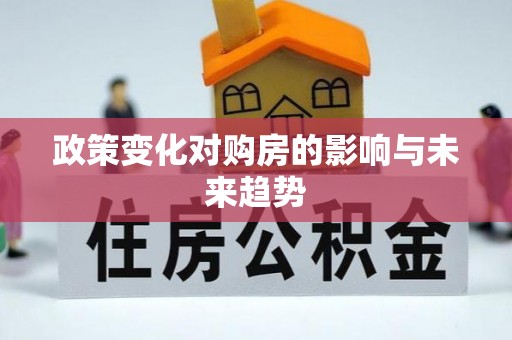 雾峰政策变化对购房的影响与未来趋势