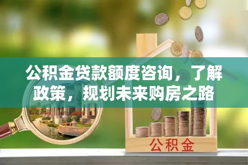 雾峰公积金贷款额度咨询，了解政策，规划未来购房之路