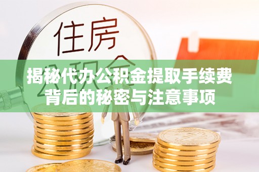 雾峰揭秘代办公积金提取手续费背后的秘密与注意事项
