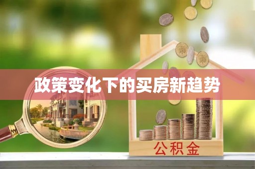 雾峰政策变化下的买房新趋势