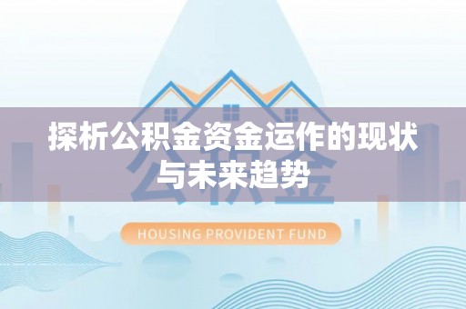 雾峰探析公积金资金运作的现状与未来趋势
