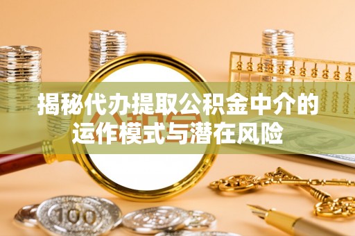 雾峰揭秘代办提取公积金中介的运作模式与潜在风险